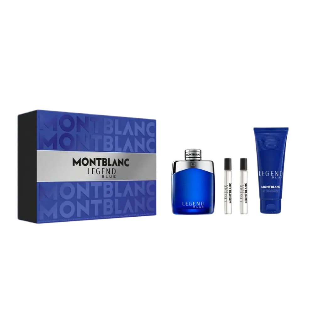 Mont Blanc Legend Blue zestaw woda perfumowana spray + woda perfumowana + woda perfumowana spray + żel pod prysznic (M)