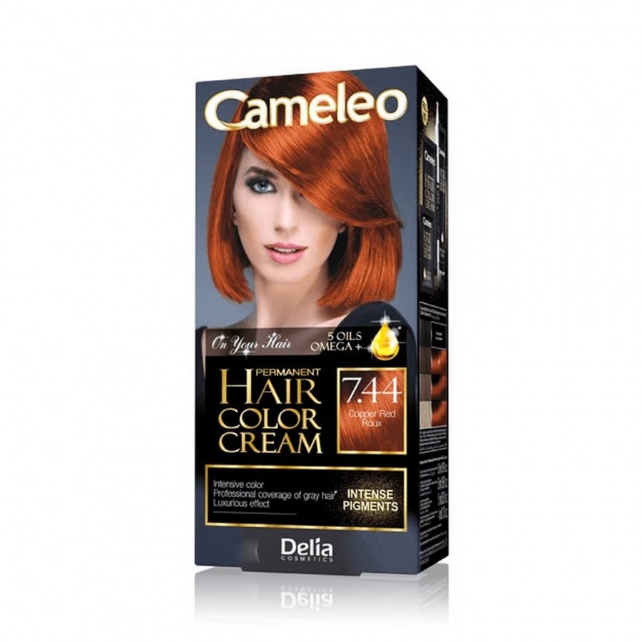 Omega Permanent Hair Color Cream trwale koloryzująca farba do włosów 7.44 Copper Red
