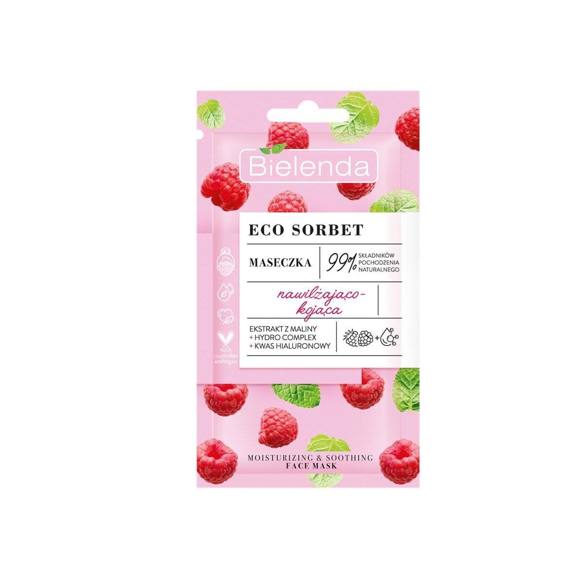 Eco Sorbet Malina - Maseczka - Nawilżająco-kojąca