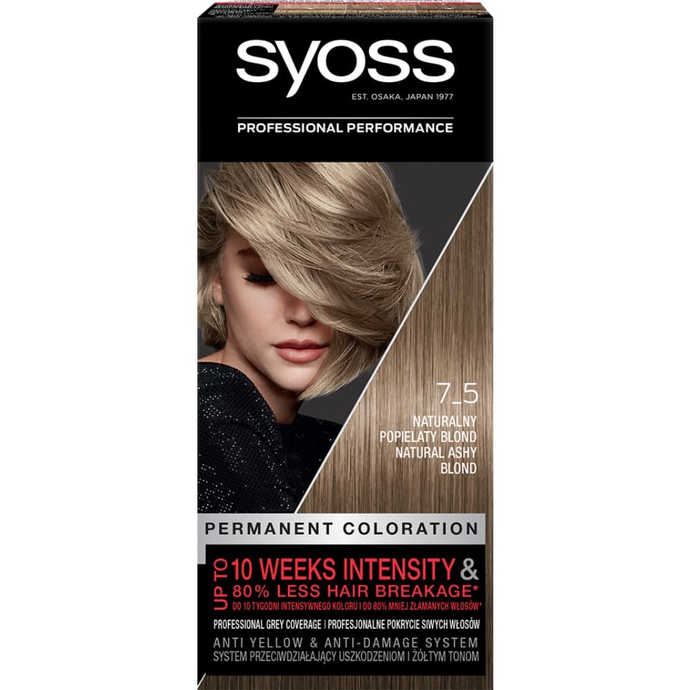 Permanent Coloration farba do włosów trwale koloryzująca 7_5 Naturalny Popielaty Blond