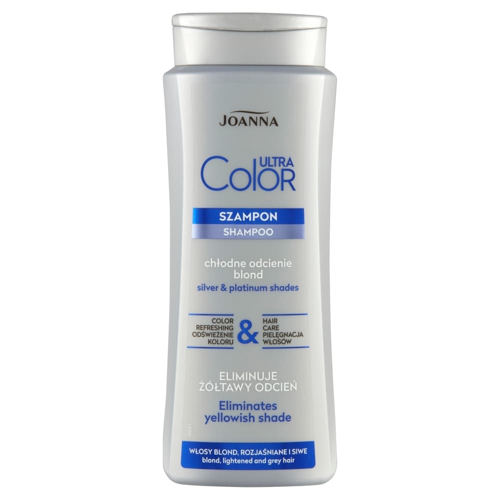 Ultra Color - Anti-Yellow Effect Shampoo - Niebieski szampon do włosów blond, rozjaśnionych i siwych - Neutralizuje żółte tony -