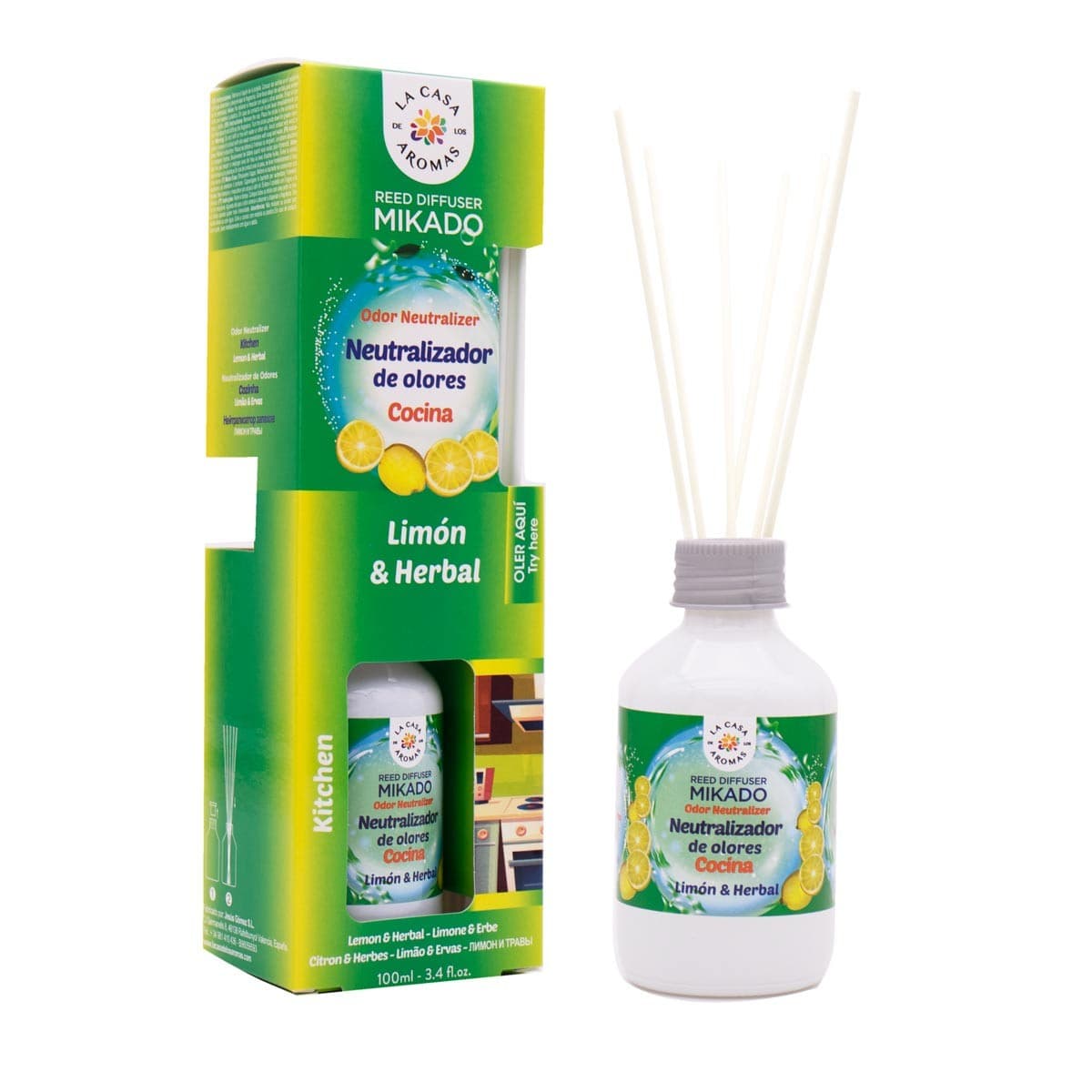 Special Kitchen Odor Neutralizer Reed Diffuser patyczki zapachowe Cytryna i Zioła
