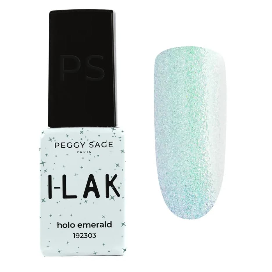 I-LAK, lakier hybrydowy, holo emerald