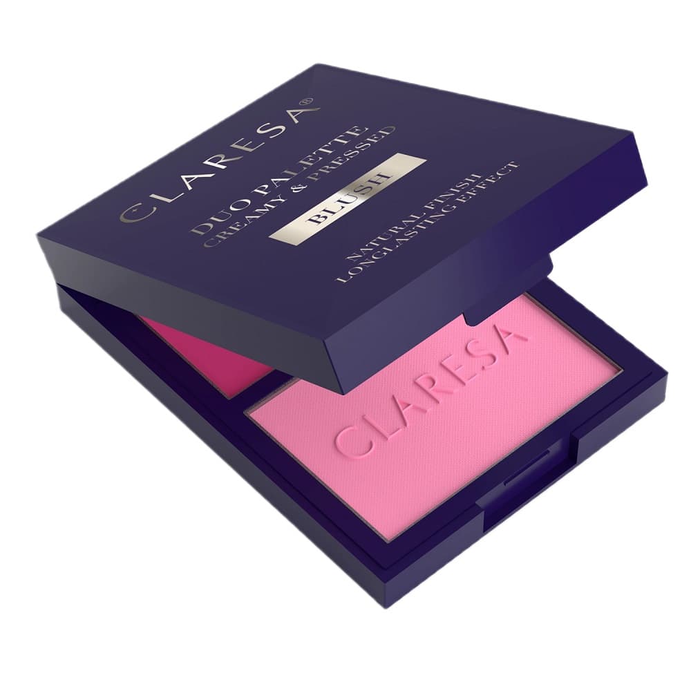 Duo Palette Creamy&Pressed Blush Paleta do konturowania kremowo-pudrowa - 01 Awesome Blossom