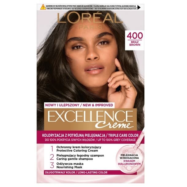 Paris Excellence Cool Creme farba do włosów odcień 4 Brąz