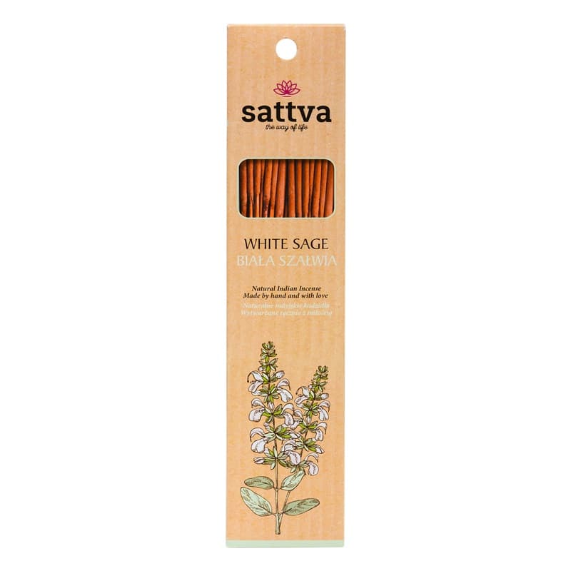 Sattva Natural Indian Incense naturalne indyjskie kadzidełko Biała Szałwia