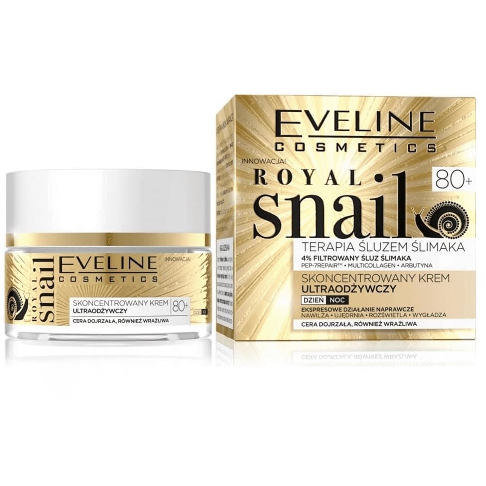 Eveline Royal Snail Skoncentrowany Krem Ultraodżywczy na dzień i noc 80+