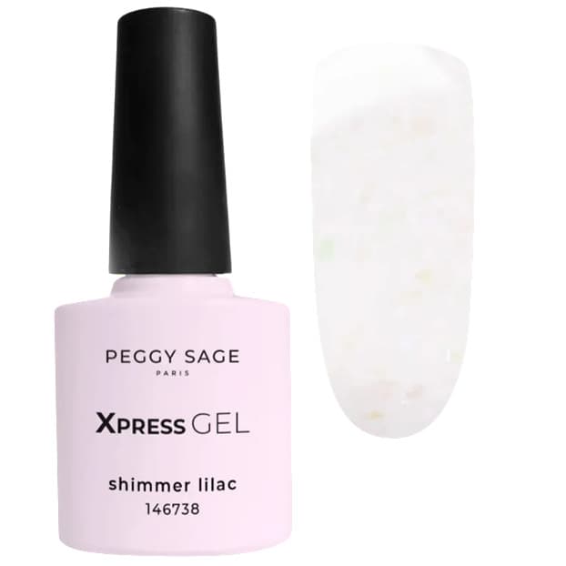 Xpress Gel, żel, top i baza 3w1 do paznokci, Shimmer Lilac