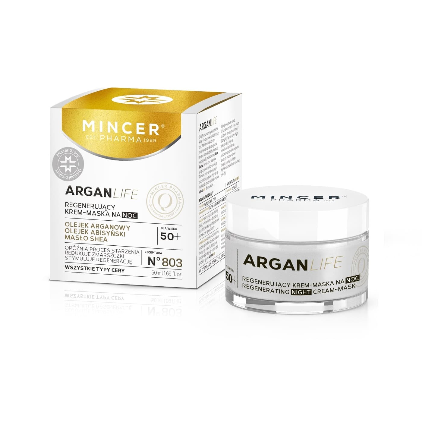 Pharma, ArganLife 50+, krem-maska na noc regenerująca nr 803