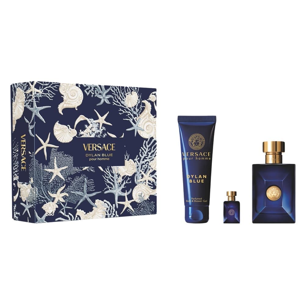 Pour Homme Dylan Blue zestaw woda toaletowa spray + żel pod prysznic + miniatura wody toaletowej (M)
