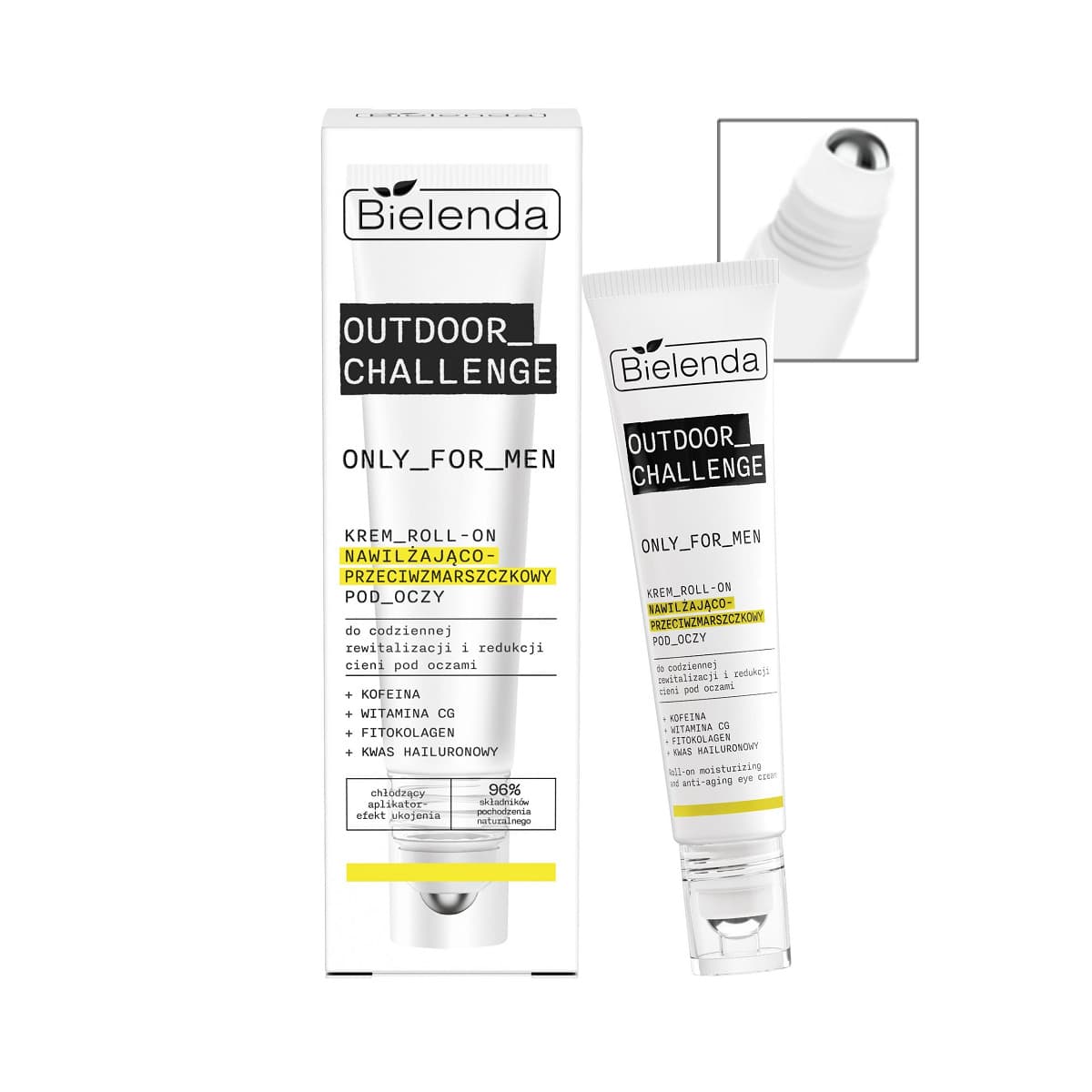 Outdoor Challenge Krem pod oczy dla mężczyzn roll-on nawilżająco-przeciwzmarszczkowy