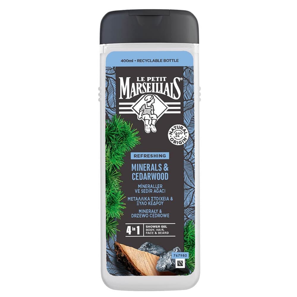Minerals & Cedarwood żel pod prysznic 4 v 1 dla mężczyzn