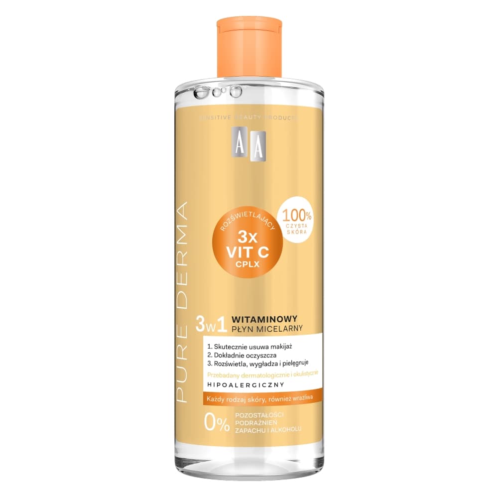 AA Pure Derma witaminowy płyn micelarny 3w1