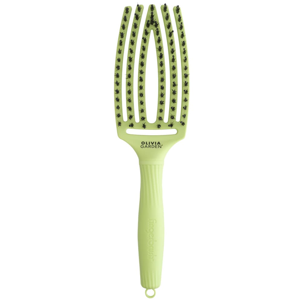 Finger Brush Dolce Vita Green Pistachio – szczotka do włosów z włosiem dzik