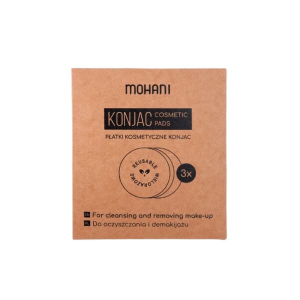 Konjac wielorazowe roślinne płatki kosmetyczne