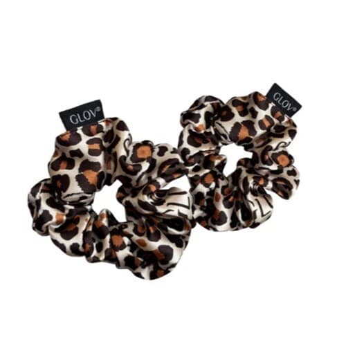 Satin Scrunchies satynowe gumki do włosów M Cheetah
