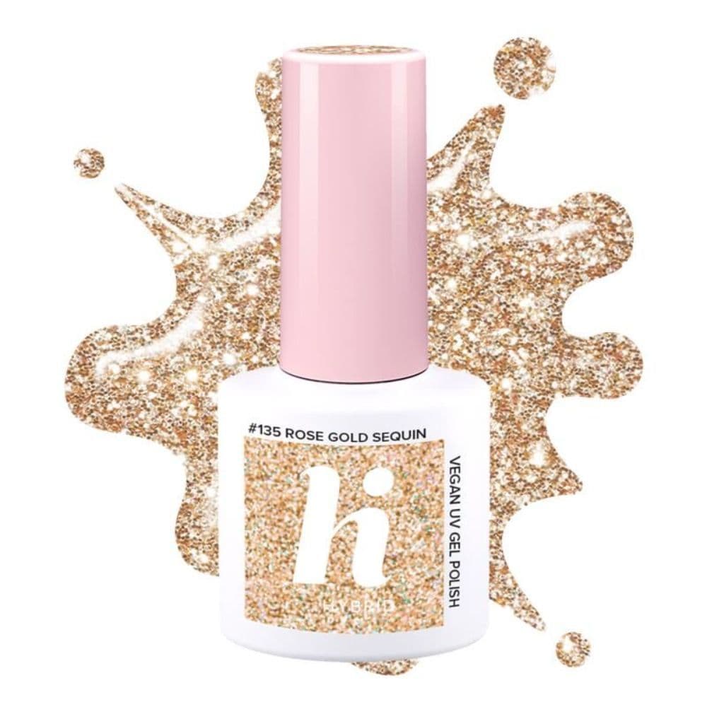 hybrid, lakier hybrydowy, #135 Rose Gold Sequin