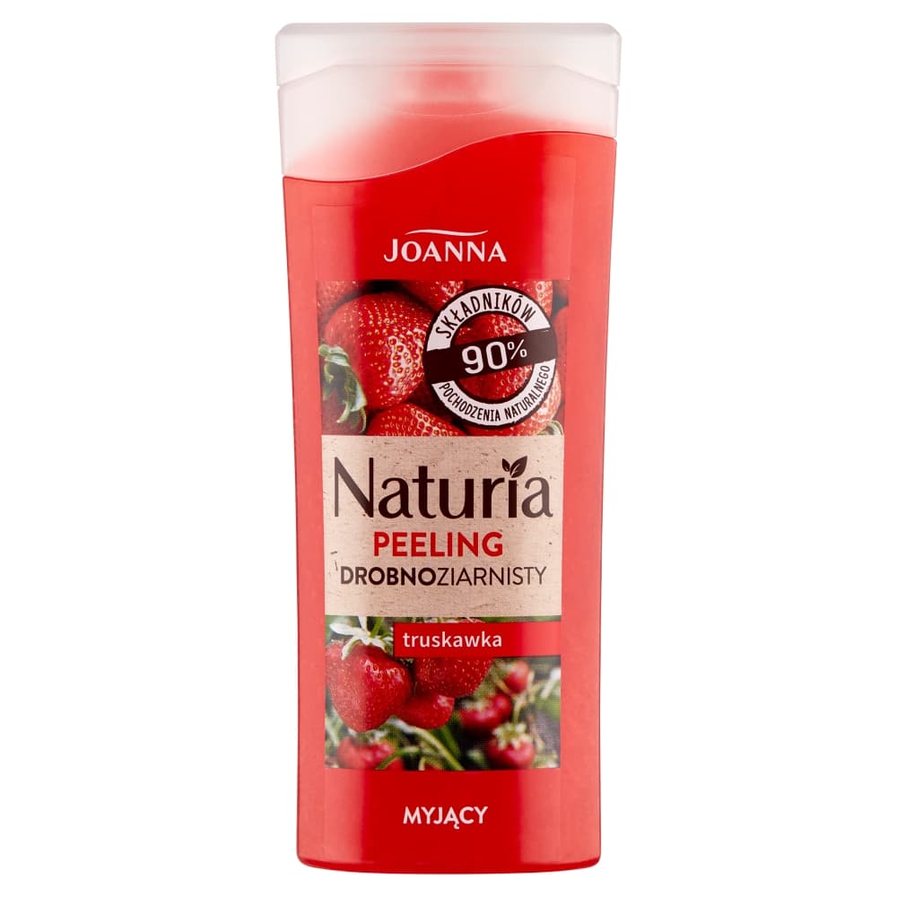 Naturia - Drobnoziarnisty peeling myjący do ciała - Truskawka -