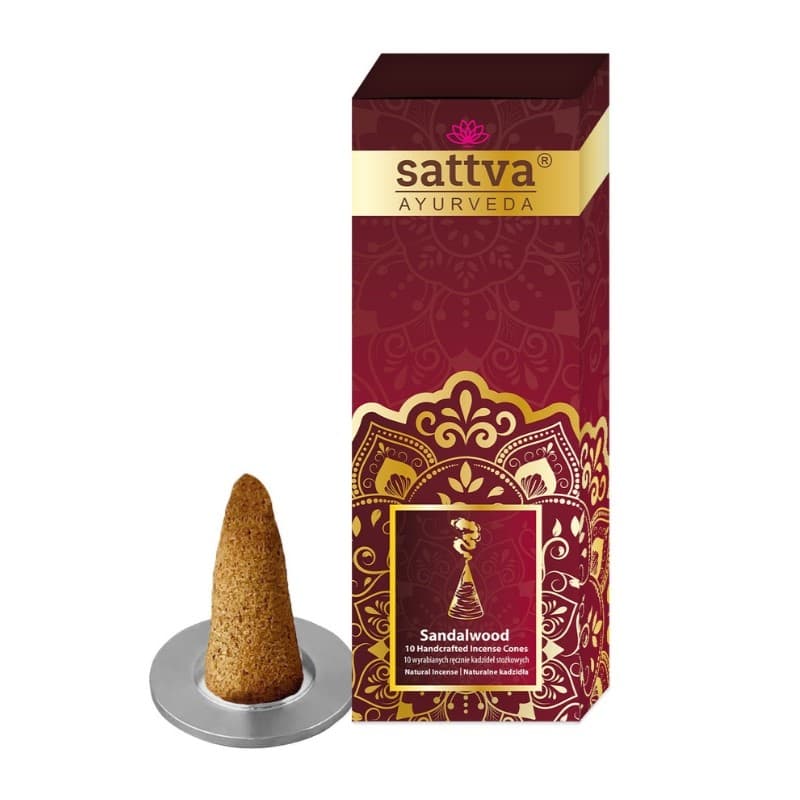 Sattva Incense Sticks Cones kadzidła stożkowe Sandalwood