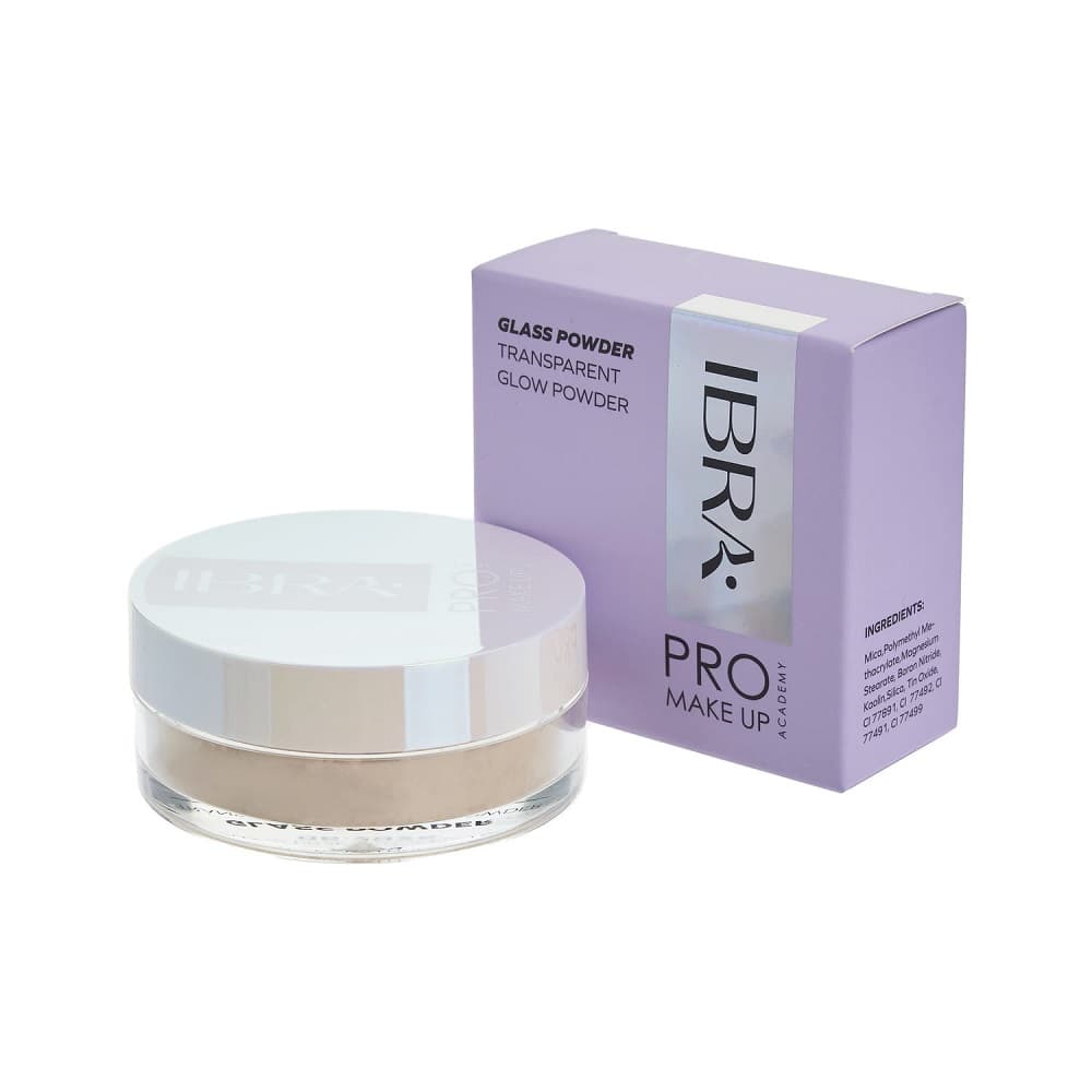 Ibra - PRO MAKEUP ACADEMY - Glass Powder - Transparent Glow Powder - Rozświetlający puder transparentny do twarzy -