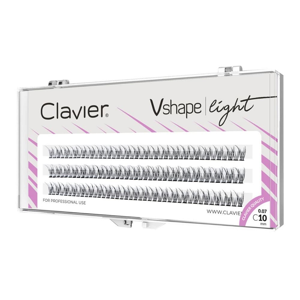 Vshape Light - Kępki rzęs - Jaskółki - 10 mm