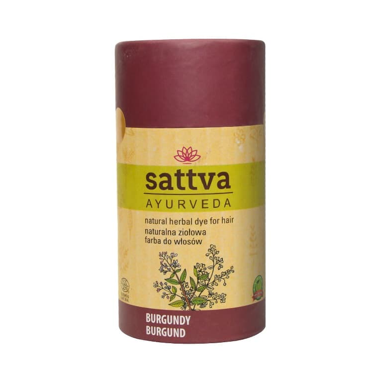 Sattva Natural Herbal Dye for Hair naturalna ziołowa farba do włosów Burgundy