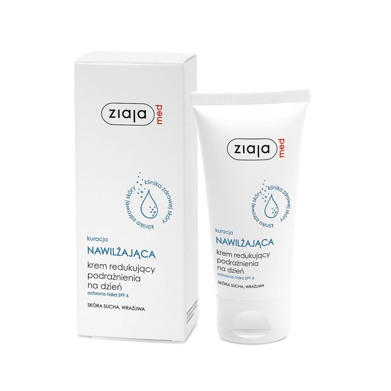 Kuracja nawilżająca, krem redukujący podrażnienia na dzień SPF 6