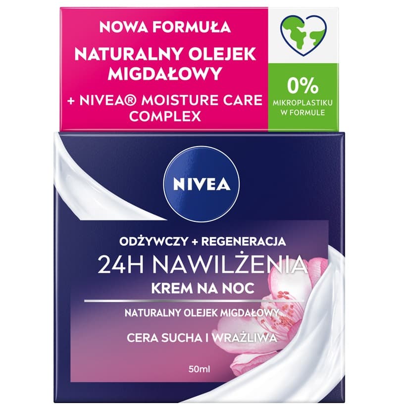 24H Nawilżenia+Regeneracja odżywczy krem na noc cera sucha i wrażliwa