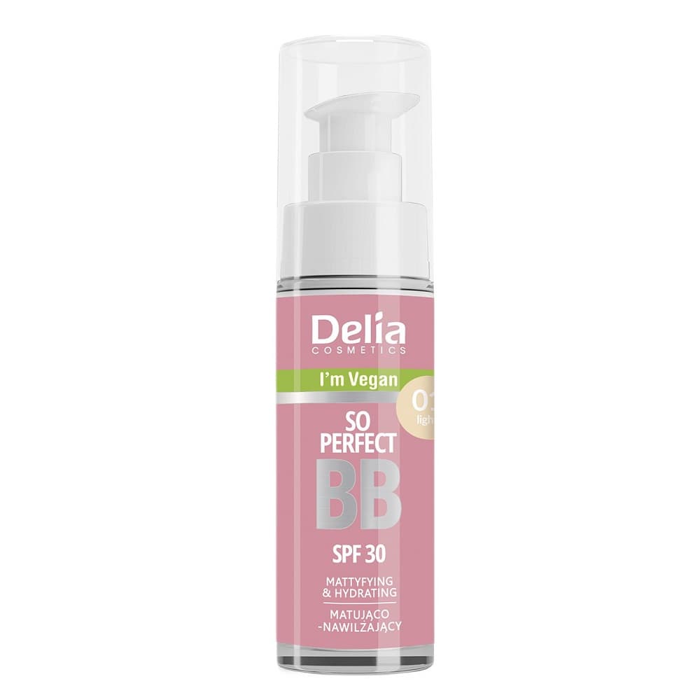 Delia So Perfect wegański krem BB z filtrem SPF30 01 Light