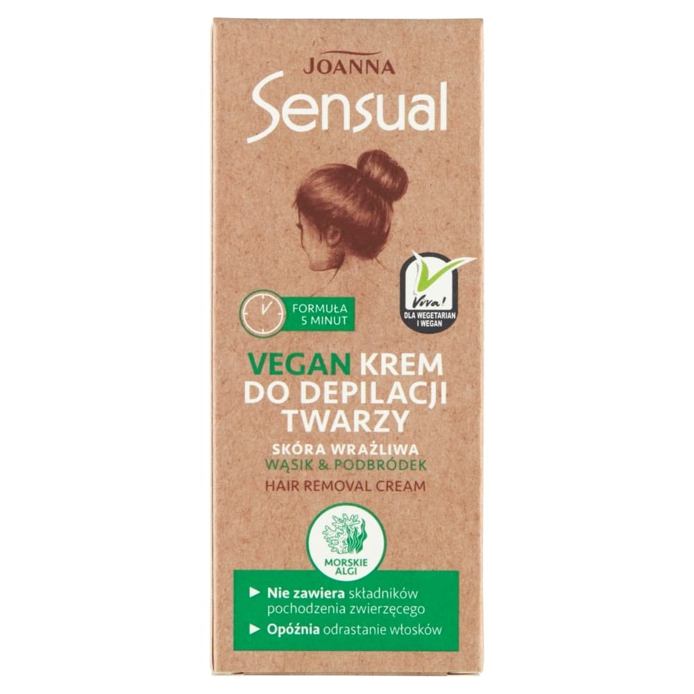 Sensual - Vegan Hair Removal Cream - Krem do depilacji twarzy - Skóra wrażliwa -