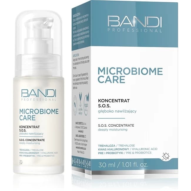 Microbiome Care, koncentrat S.O.S. głęboko nawilżający pod SPF, makijaż lub krem