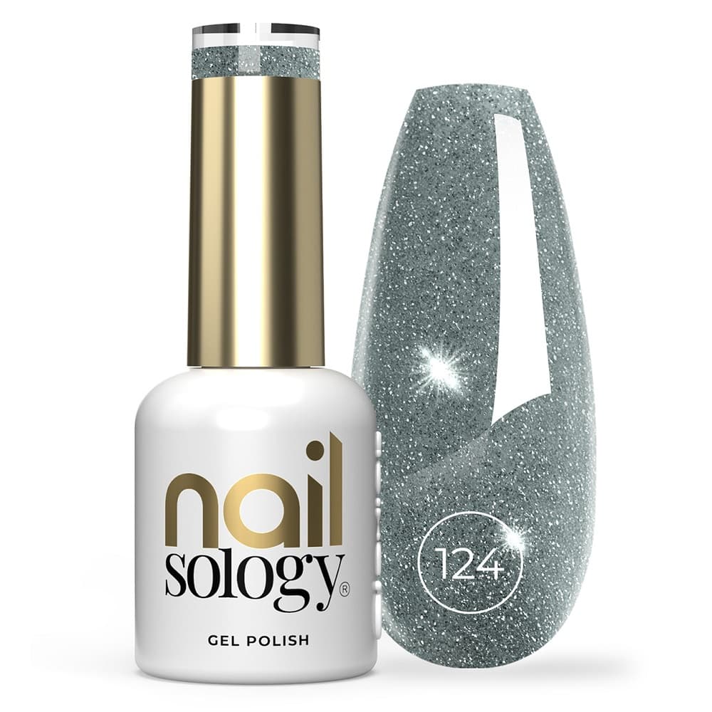 Nailsology lakier hybrydowy z brokatem 124 Sea Life Blue