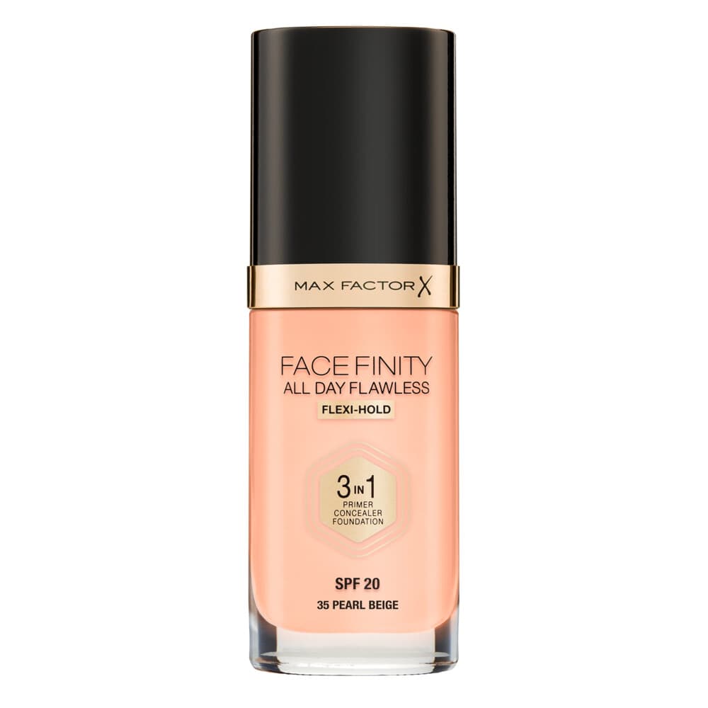 Facefinity All Day Flawless 3 w 1 kryjący podkład w płynie 35 Pearl Beige