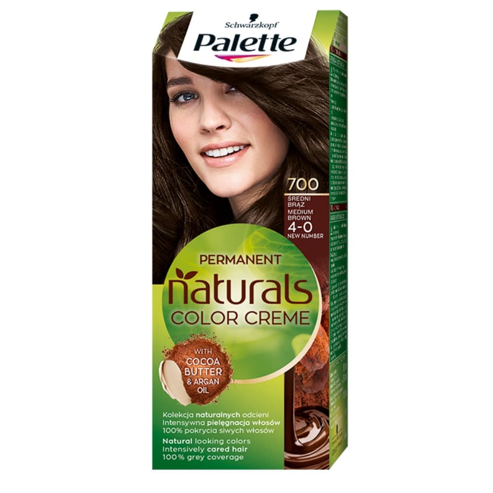 Permanent Natural Colors, farba do włosów 700 Średni Brąz