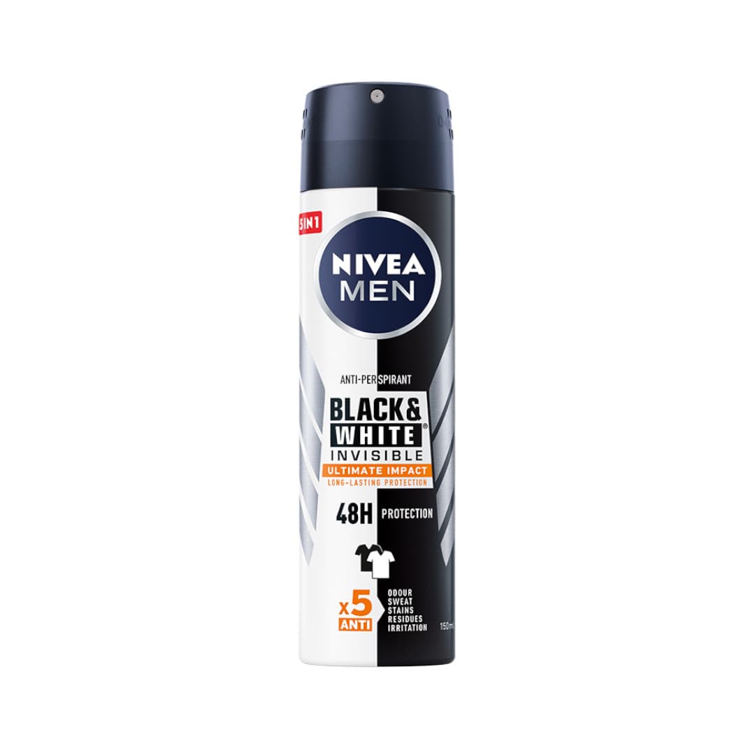 MEN BLACK&WHITE INVISIBLE ULTIMATE IMPACT 72H Antyperspirant w sprayu