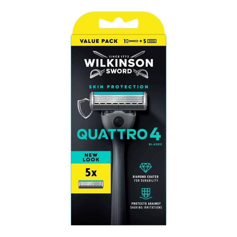 Quattro 4 Skin Protection maszynka do golenia z 4 ostrzami i 5 wkładów