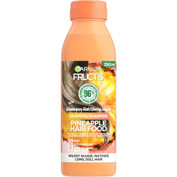 FRUCTIS PINEAPPLE HAIR FOOD Shampoo - Nabłyszczający szampon do włosów długich i matowych -