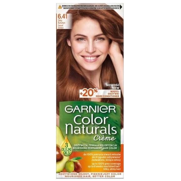 Color Naturals Creme Farba do włosów - 6.41 Złoty bursztyn