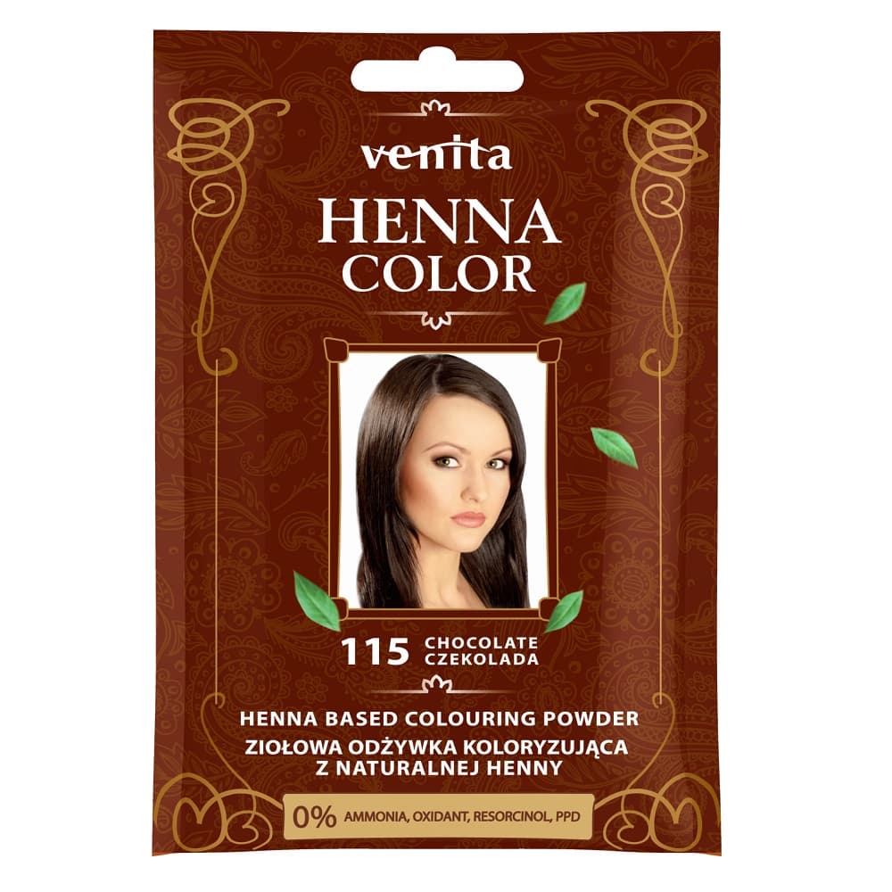 Henna Color Ziołowa odżywka koloryzująca z henną do włosów - 115 Czekolada