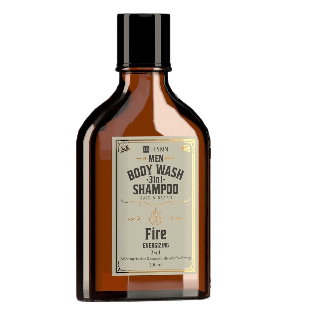 MEN BODY WASH WHISKY FIRE 3in1 Energetyzujący żel do mycia ciała i szampon do włosów i brody