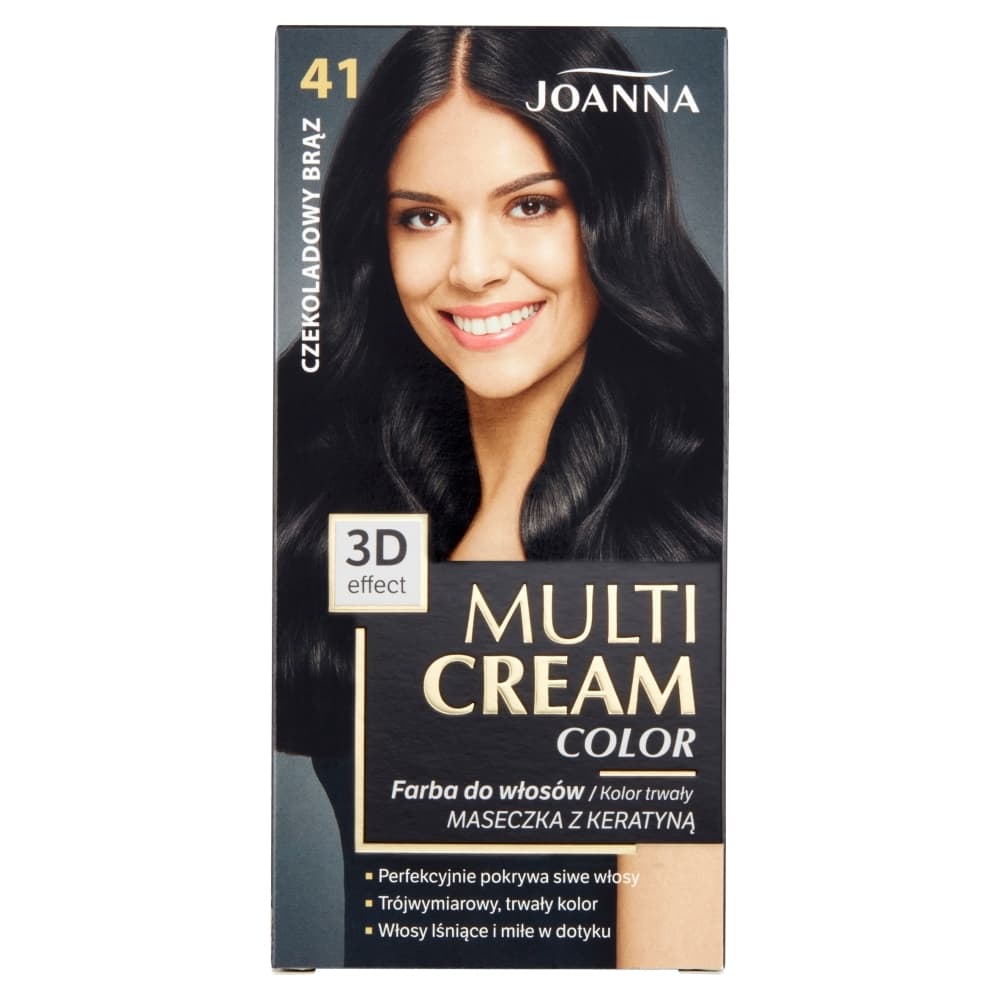 Multi Cream Color 3D Trwała Farba Do Włosów 41 Czekoladowy Brąz