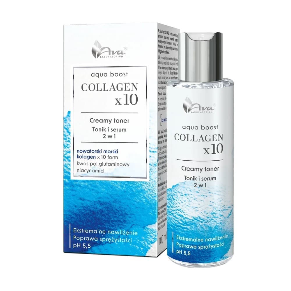 Aqua Boost Collagen Creamy, tonik i serum 2w1
