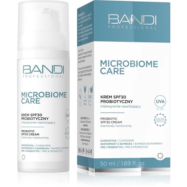 Microbiome Care, krem SPF30 probiotyczny intensywnie nawilżający