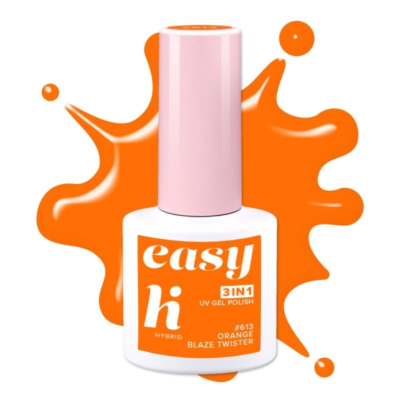 EASY 3in1, lakier hybrydowy, #613 Orange Blaze Twister