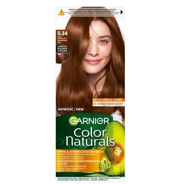 Color Naturals farba do włosów odcień 5.34 Golden Chestnut Brown