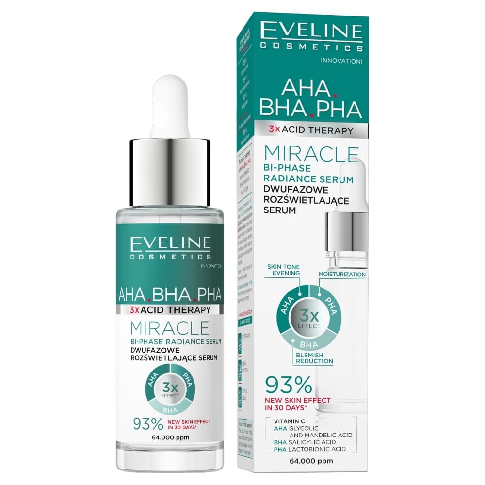 Eveline 3xAcid Therapy AHA BHA PHA Dwufazowe serum do twarzy