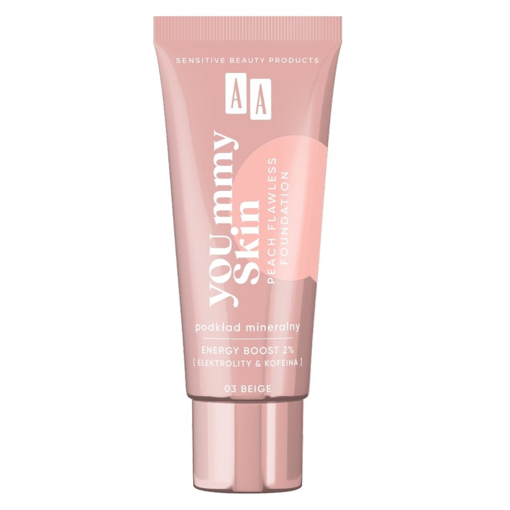 YOU.mmy Skin - Peach Flawless Foundation - Lekki podkład mineralny - - 03 BEIGE