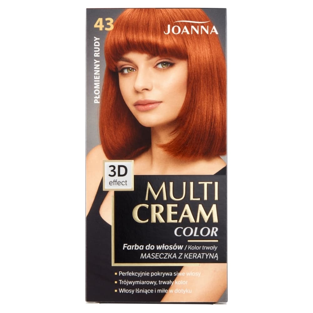 Multi Cream Color, farba do włosów nr 43 Płomienny Rudy