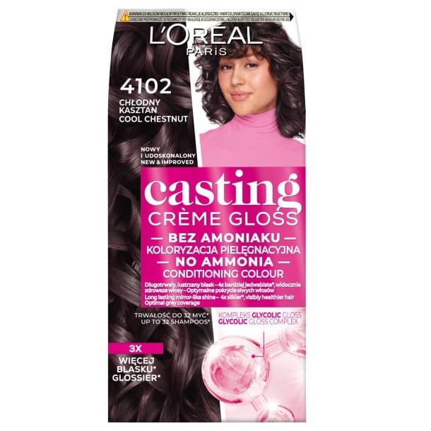 Paris Casting Crème Gloss koloryzacja 4102 Chłodny Kasztan