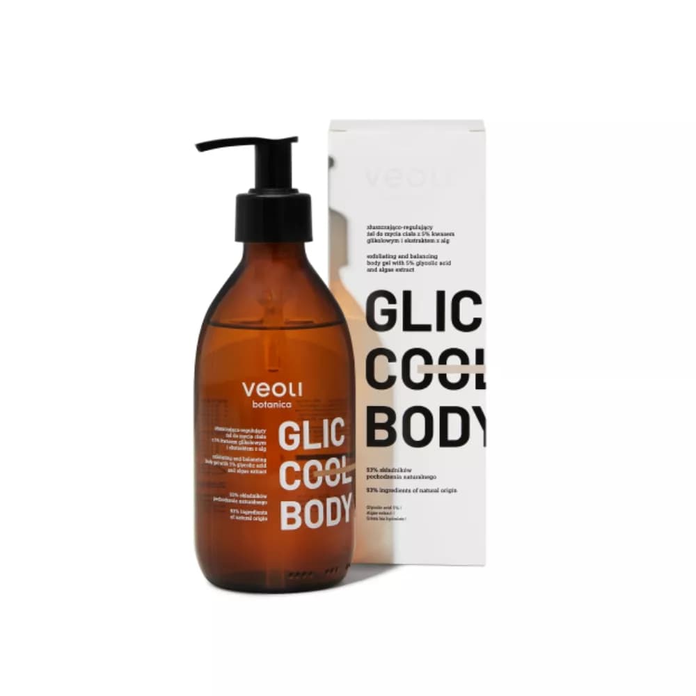Glic Cool Body złuszcz.regul. Żel do ciała z kw. glikolowym i ekstraktem z alg